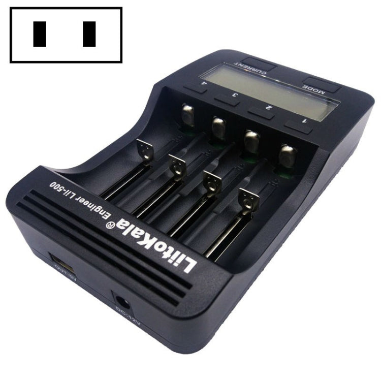 LiitoKala lii-500 Cargador de batería de litio para Li-ion IMR 18650, 26650, 16340, 14500, 10440, 18500, enchufe de EE. UU.