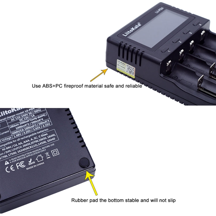LiitoKala Lii-PD4 Cargador de batería de níquel-hidrógeno para Li-ion / IMR LiFePO4 26650,21700,20700, 18650, 18490, 18350, 17670, 17500, 16340(RCR123), 14500, 10440