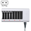 Cargador de batería de 8 ranuras 100-240V para pilas AA y AAA, enchufe UE