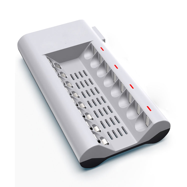 Cargador de batería de 8 ranuras 100-240V para pilas AA y AAA, enchufe de EE. UU.