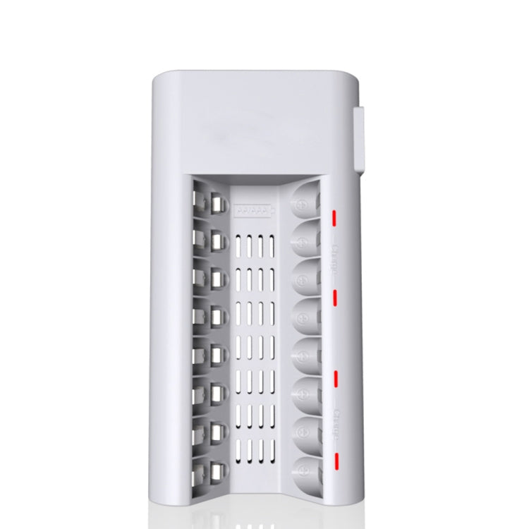 Cargador de batería de 8 ranuras 100-240V para pilas AA y AAA, enchufe de EE. UU.
