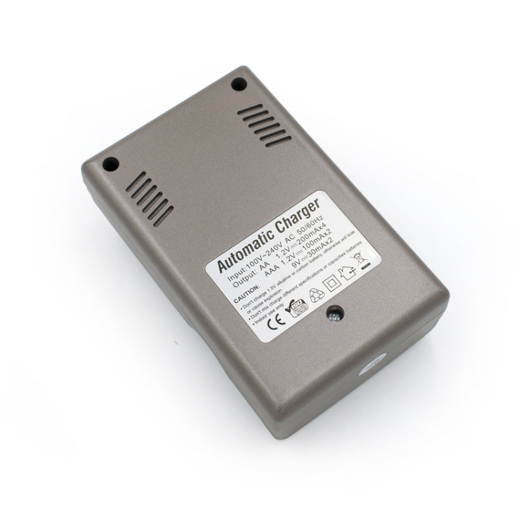Cargador de batería de 4 ranuras CA 100-240V para pilas AA, AAA y 9V Ni-MH, enchufe de la UE