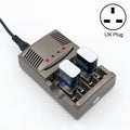 Cargador de batería de 4 ranuras CA 100-240 V para pilas AA, AAA y Ni-MH de 9 V, enchufe para Reino Unido