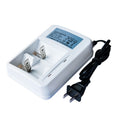 Cargador de batería de 2 ranuras CA 220 V para baterías de tamaño AA, AAA y C/D, enchufe CN