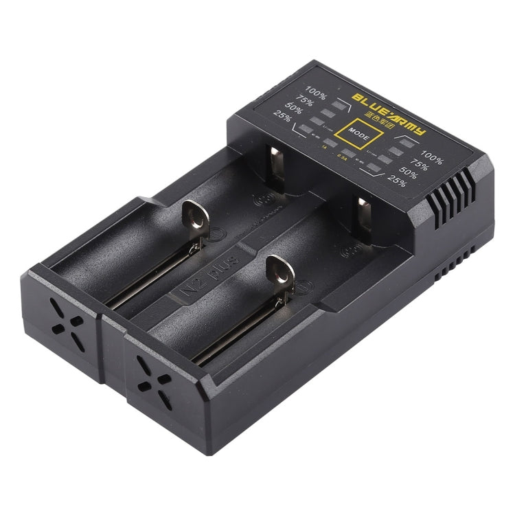 Cargador de batería inteligente N2 PLUS Micro USB con luz indicadora para batería IMR/Li-on 26650, 18650,18500, 14500, 16340(RCR123) o batería AA, AAA, AAAA, C Ni-MH/Ni-Cd