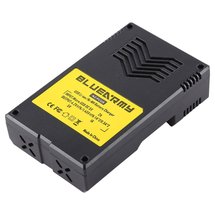 Cargador de batería inteligente N2 PLUS Micro USB con luz indicadora para batería IMR/Li-on 26650, 18650,18500, 14500, 16340(RCR123) o batería AA, AAA, AAAA, C Ni-MH/Ni-Cd