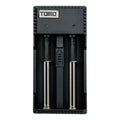TOMO V6-2 Cargador de batería inteligente USB con luz indicadora para batería de iones de litio 18650/18500/17650/16340/14500/10500/batería AA/AAA, TOMO V6-2
