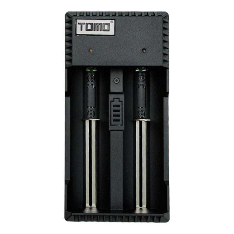 TOMO V6-2 Cargador de batería inteligente USB con luz indicadora para batería de iones de litio 18650/18500/17650/16340/14500/10500/batería AA/AAA, TOMO V6-2