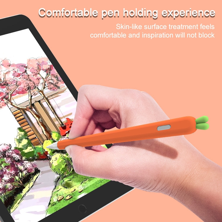 LOVE MEI para Apple Pencil 1 funda protectora de silicona con forma de zanahoria Stylus Pen, For Apple Pencil 1