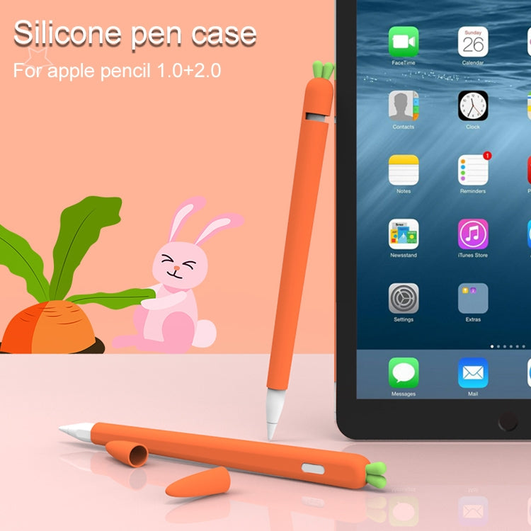 LOVE MEI para Apple Pencil 1 funda protectora de silicona con forma de zanahoria Stylus Pen, For Apple Pencil 1
