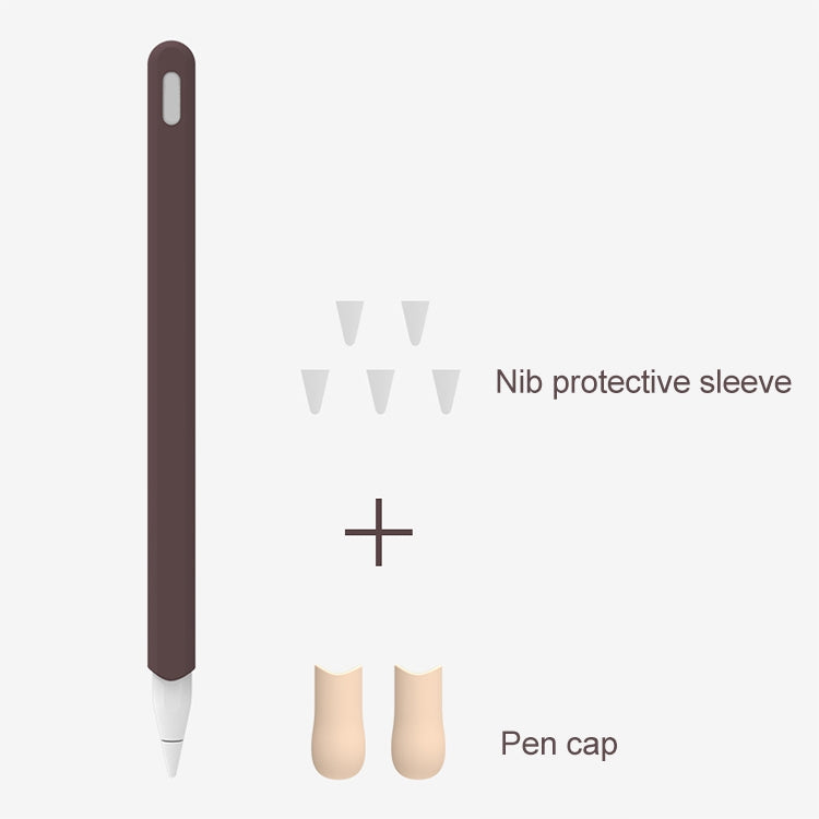 LOVE MEI para Apple Pencil 2 diseño de rayas Stylus Pen funda protectora de silicona, For Apple Pencil 2