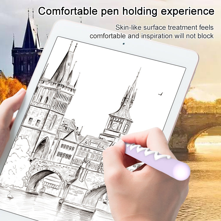 LOVE MEI para Apple Pencil 2 diseño de rayas Stylus Pen funda protectora de silicona, For Apple Pencil 2