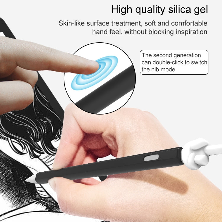 LOVE MEI para Apple Pencil 2 funda protectora de silicona con forma de dedo medio Stylus Pen, For Apple Pencil 2