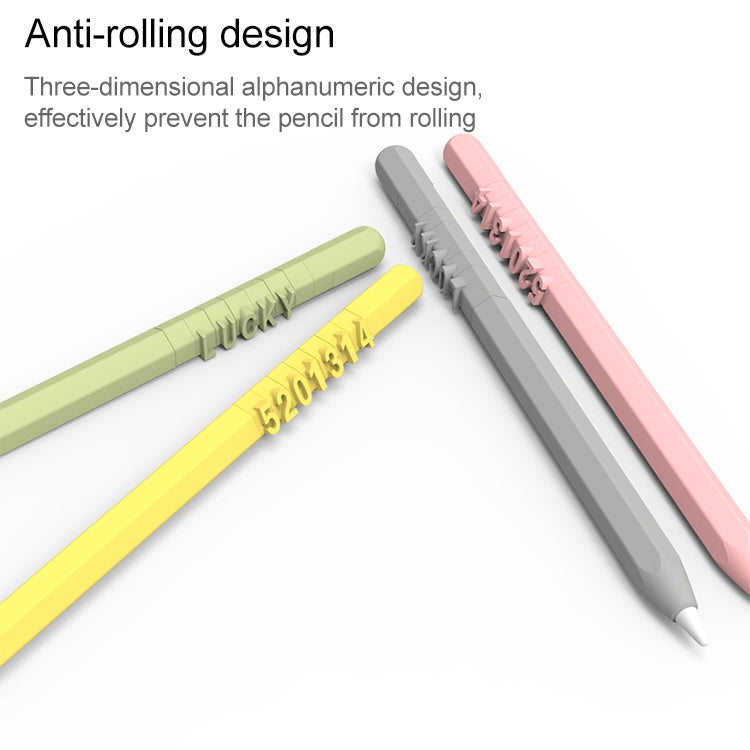 LOVE MEI para Apple Pencil 2 número letra diseño Stylus Pen funda protectora de silicona, For Apple Pencil 2