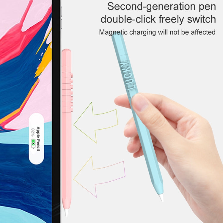 LOVE MEI para Apple Pencil 2 número letra diseño Stylus Pen funda protectora de silicona, For Apple Pencil 2