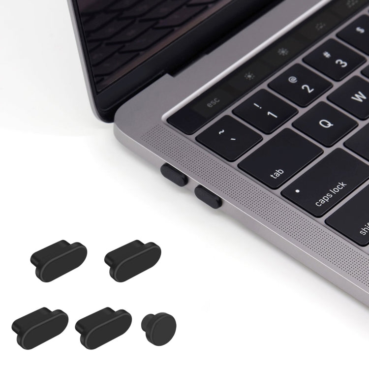 ENKAY Tapones a prueba de polvo 5 en 1 sobre el puerto de carga para MacBook de 12 pulgadas / MacBook Pro 13,3 / 15,4 pulgadas (2016/2017)