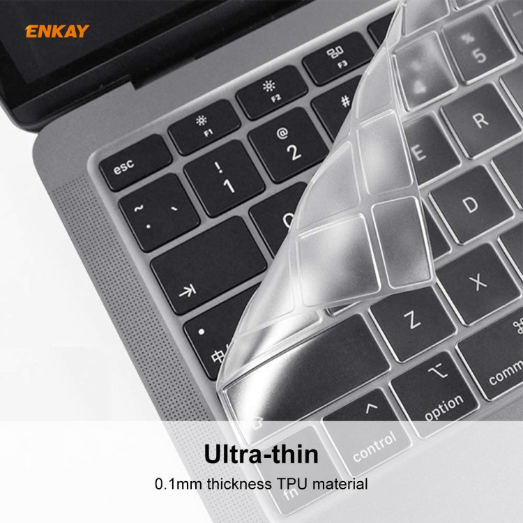 Para MacBook Air 13,3 pulgadas A1932 2018 ENKAY Hat-prince versión estadounidense del portátil cubierta protectora de teclado de TPU ultrafina
