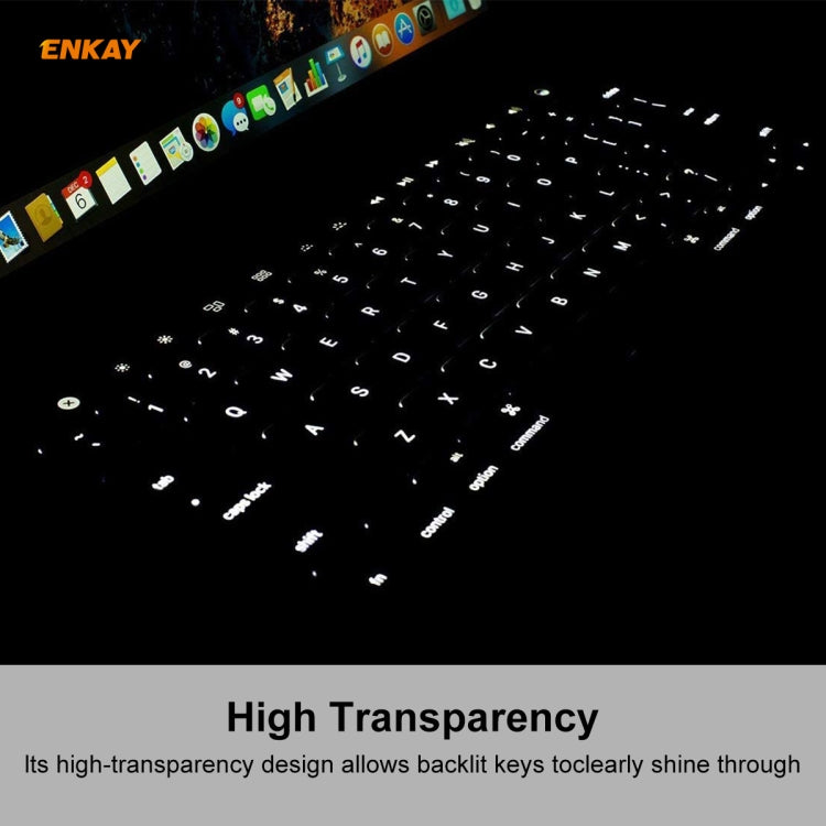 Para MacBook Air 13,3 pulgadas A1932 2018 ENKAY Hat-prince versión estadounidense del portátil cubierta protectora de teclado de TPU ultrafina