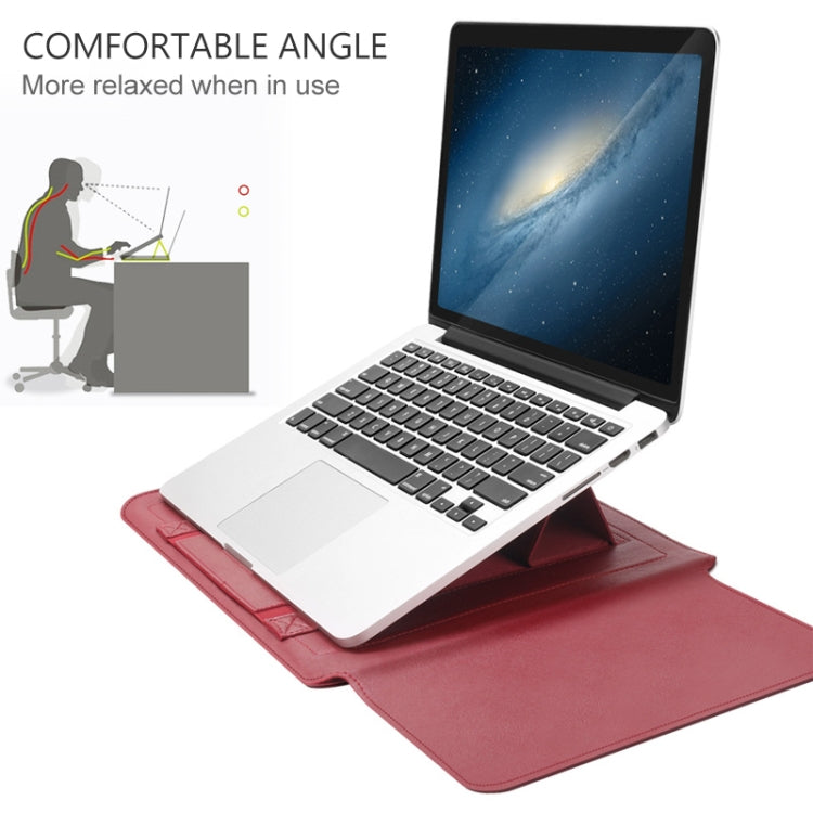 Bolsa universal 4 en 1 impermeable de piel sintética para portátil con asa, soporte y portalápices + 2 enrolladores + bolsa para ratón + juego de bolsa cargador para portátiles de 11/12 pulgadas, 11 / 12 inch, 11/12 inch