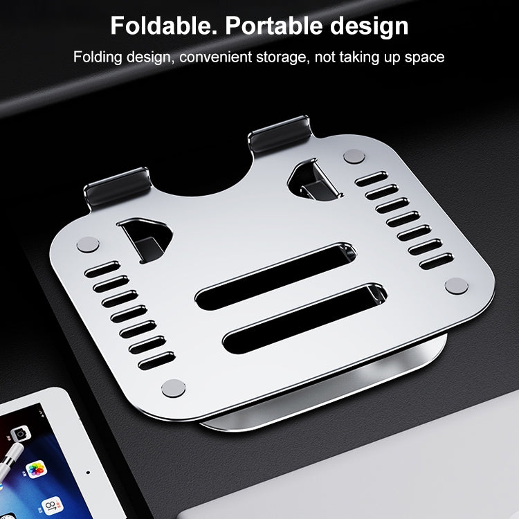 R-JUST HZ08 Soporte ajustable para computadora portátil con elevación de dos orificios, HZ08