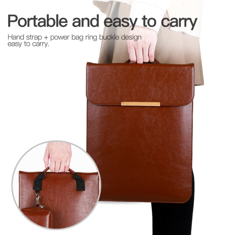 Laptop 2 en 1 de 13,3 pulgadas, funda de cuero PU con bolsa de almacenamiento para ratón