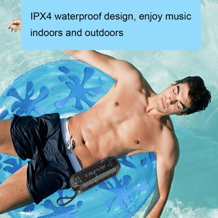 Wei Y280 IPX4 Altavoz Bluetooth Power Bank con graves mejorados, micrófono incorporado, compatible con tarjeta FM/USB/TF/AUX, Y280