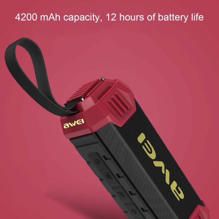 Wei Y280 IPX4 Altavoz Bluetooth Power Bank con graves mejorados, micrófono incorporado, compatible con tarjeta FM/USB/TF/AUX, Y280