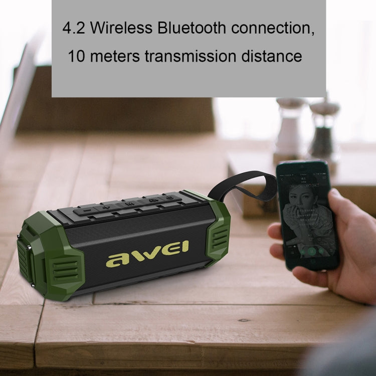 Wei Y280 IPX4 Altavoz Bluetooth Power Bank con graves mejorados, micrófono incorporado, compatible con tarjeta FM/USB/TF/AUX, Y280