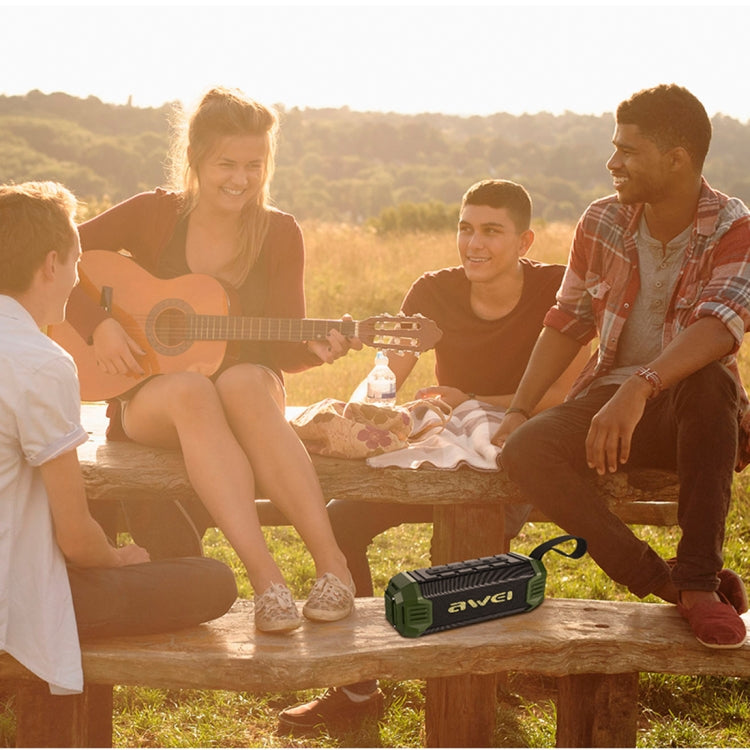 Wei Y280 IPX4 Altavoz Bluetooth Power Bank con graves mejorados, micrófono incorporado, compatible con tarjeta FM/USB/TF/AUX, Y280