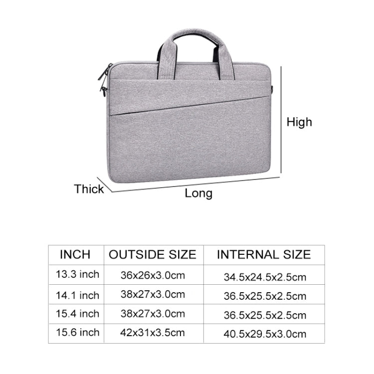 ST03S Bolsa portátil para tableta y portátil, con bolsillos laterales dobles, tela Oxford, mango suave, 15,4 pulgadas, 15.4 inch Black, 15.4 inch Pink, 15.4 inch Grey, 15.4 inch Deep Space Gray, 15.4 inch Navy Blue