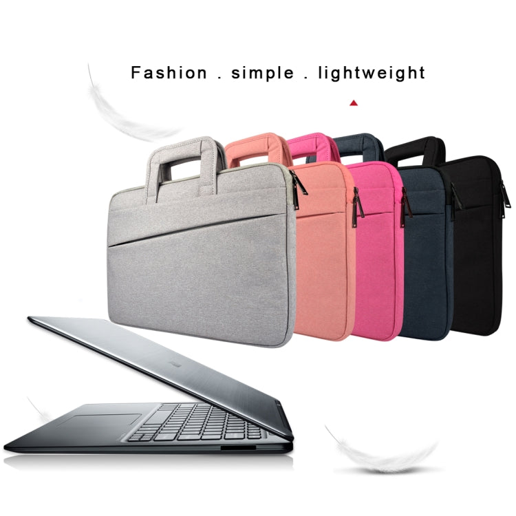 ST03S Bolsa portátil para tableta y portátil, con bolsillos laterales dobles, tela Oxford, mango suave, 15,6 pulgadas, 15.6 inch Black, 15.6 inch Pink, 15.6 inch Grey, 15.6 inch Deep Space Gray, 15.6 inch Navy Blue