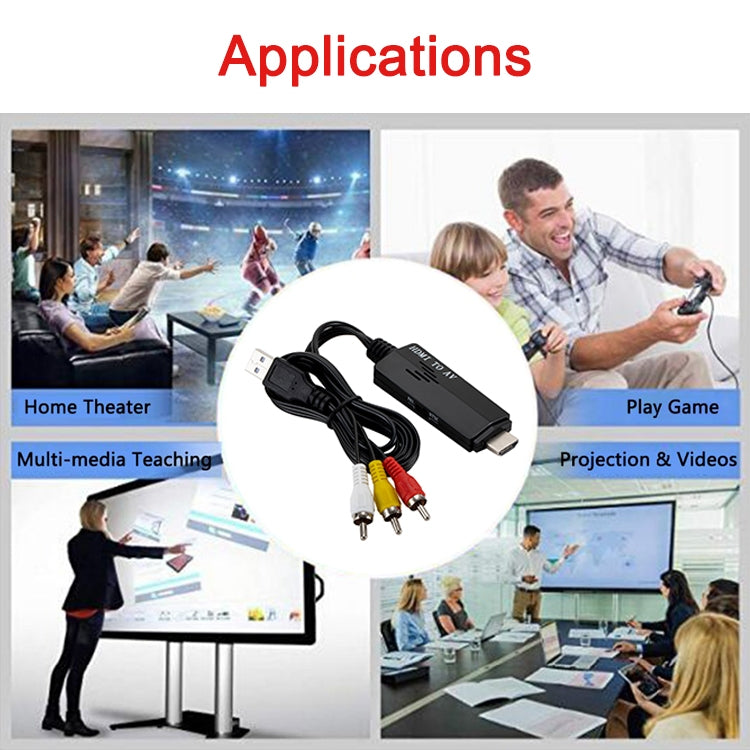 Cable adaptador convertidor HDMI a RCA 1080P