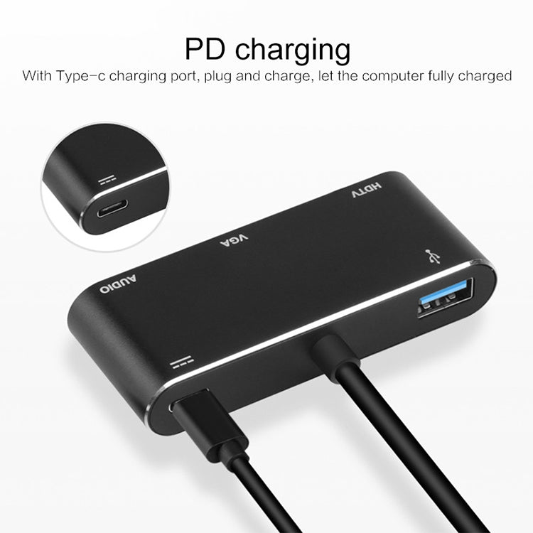 Convertidor USB-C / Tipo-C a HDMI /VGA /USB 3.0 /PD