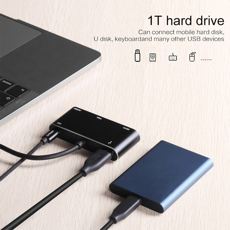 Convertidor USB-C / Tipo-C a HDMI /VGA /USB 3.0 /PD