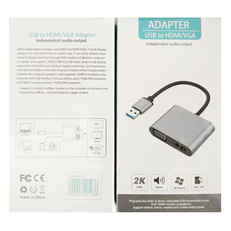 Convertidor USB-C/Tipo-C 3.0 a HDMI/VGA
