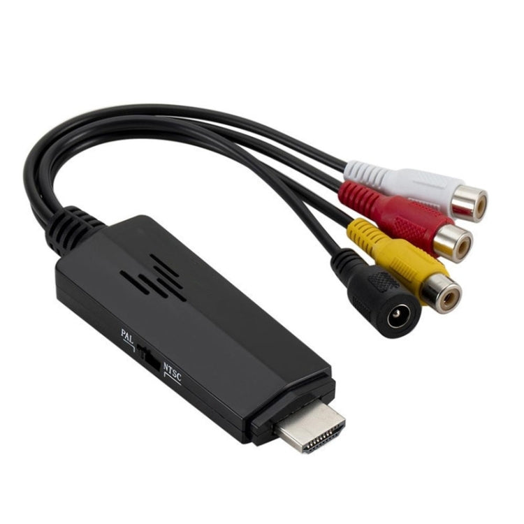 Adaptador convertidor de vídeo HD a 3RCA AV CVBS, HD Video to 3RCA