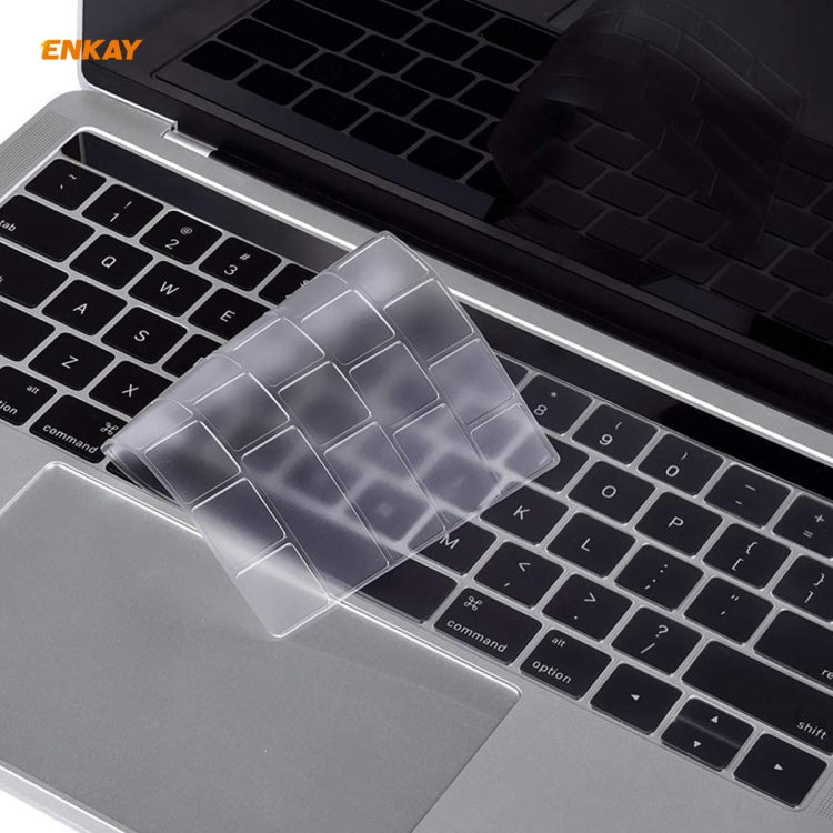 ENKAY Funda protectora de teclado de TPU para MacBook Pro de 13,3 pulgadas A1706 / A1989 / A2159 y Pro de 15,4 pulgadas A1707 / A1990 (con barra táctil), versión de EE. UU.