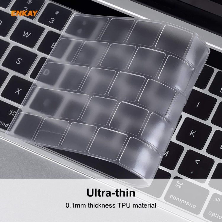 ENKAY Funda protectora de teclado de TPU para MacBook Pro de 13,3 pulgadas A1706 / A1989 / A2159 y Pro de 15,4 pulgadas A1707 / A1990 (con barra táctil), versión de EE. UU.