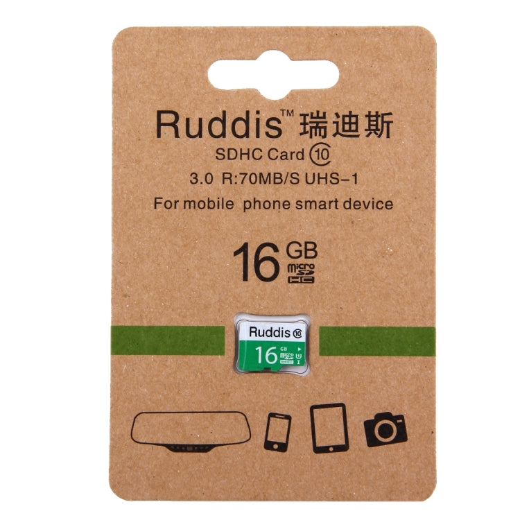Tarjeta de memoria Ruddis de 16 GB de alta velocidad Clase 10 TF/Micro SDXC UHS-1(U1), 16GB