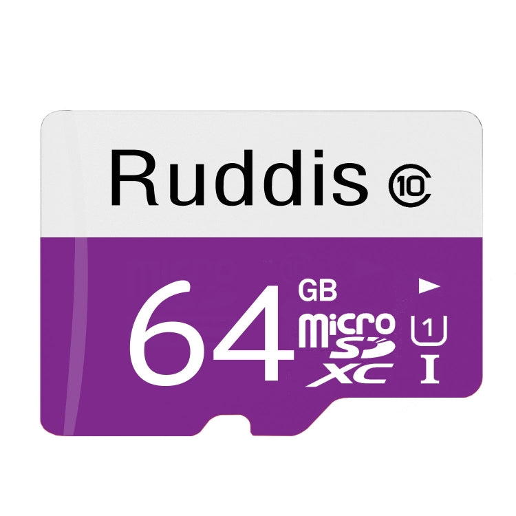Tarjeta de memoria Ruddis de 64 GB de alta velocidad Clase 10 TF/Micro SDXC UHS-1(U1), 64GB