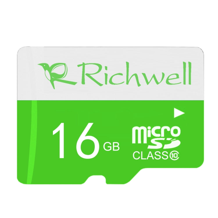 Tarjeta de memoria Richwell Micro SD (TF) de alta velocidad de 16 GB Clase 10, 16GB