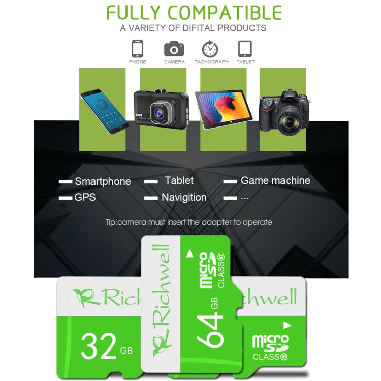 Tarjeta de memoria Richwell Micro SD (TF) de alta velocidad de 16 GB Clase 10, 16GB