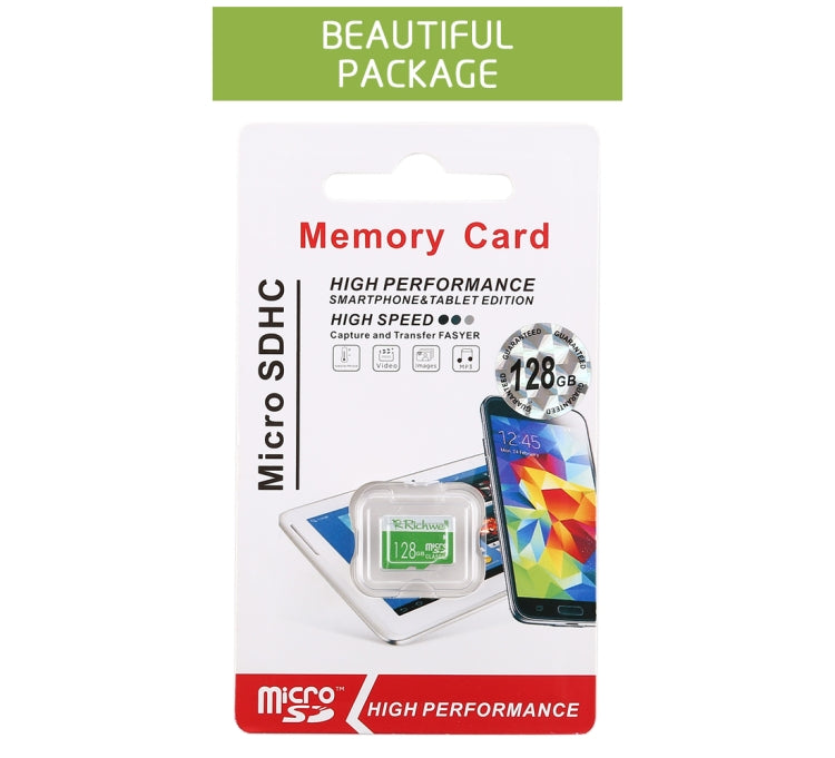 Tarjeta de memoria Richwell Micro SD (TF) de alta velocidad de 128 GB Clase 10, 128GB
