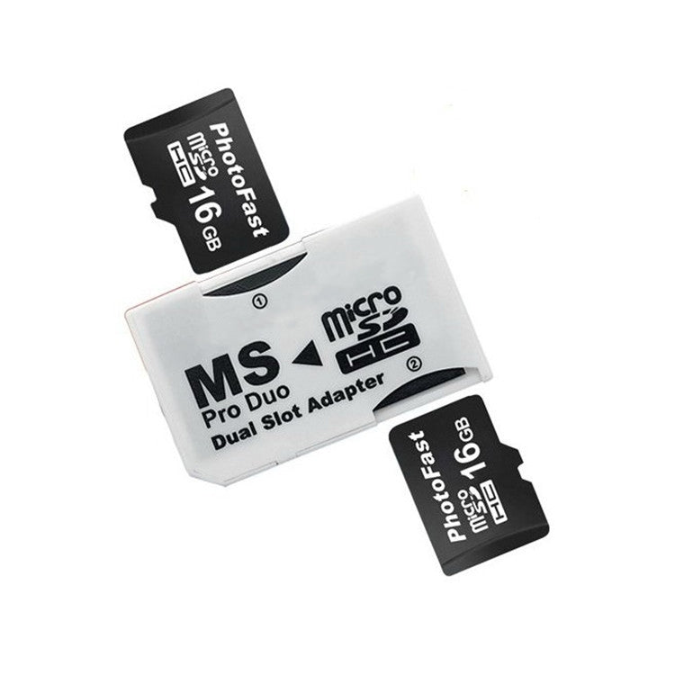 Adaptador CR-5400 Micro SDHC(TF) de doble ranura a MS PRO Duo, capacidad total admitida: 64 GB, CR-5400
