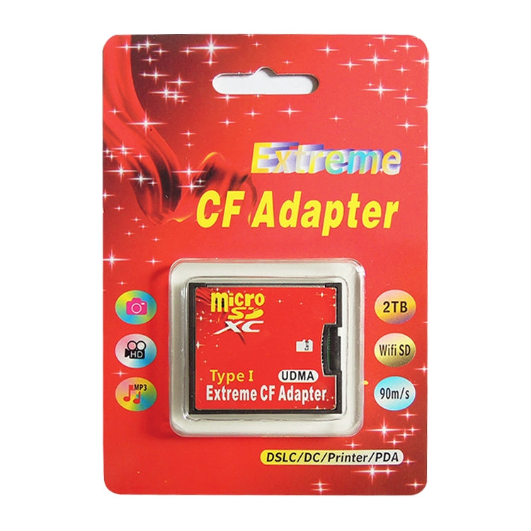 Adaptador de tarjeta de memoria Micro SD a CF Compact Flash, 1 zócalo, 1-Socket