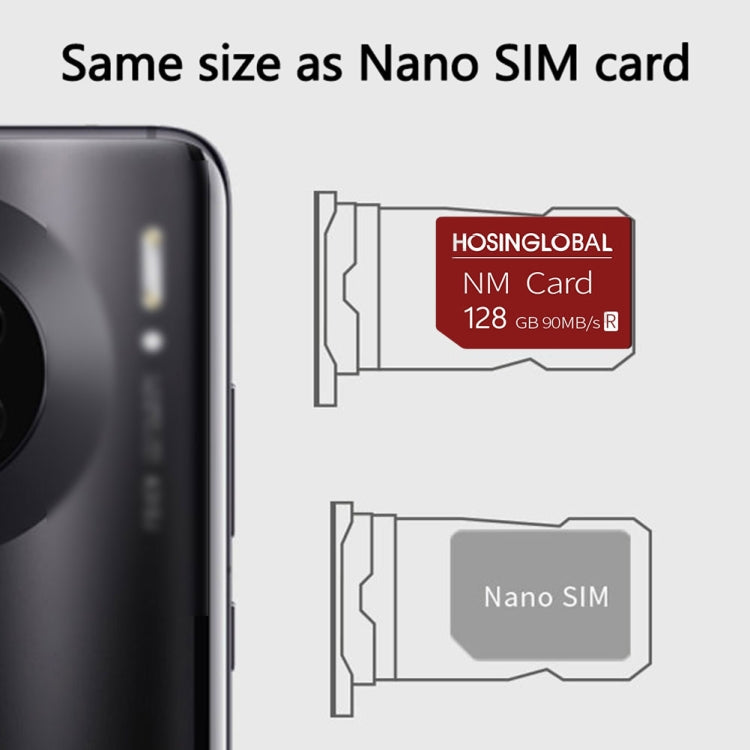 Tarjeta HOSINGLOBAL 90MB/s 128GB NM, 128GB