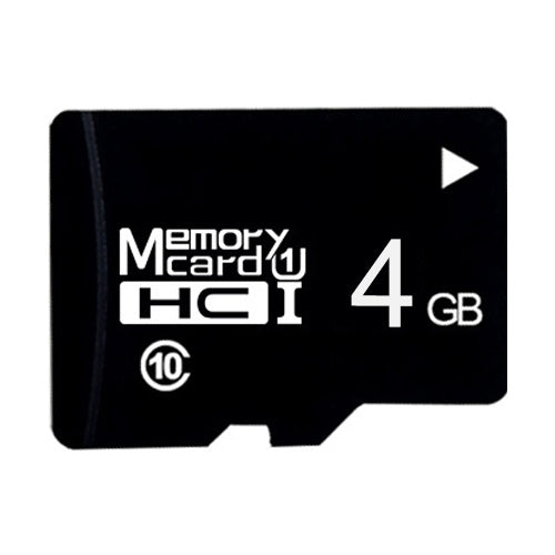 Tarjeta de memoria TF (Micro SD) negra Clase 10 de alta velocidad de 4 GB, 4GB