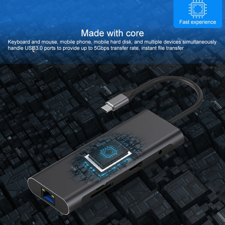 Base de expansión HUB multifunción tipo C / USB-C Blueendless 9 en 1, 9 In 1