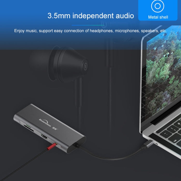 Base de expansión HUB multifunción tipo C / USB-C Blueendless 9 en 1, 9 In 1