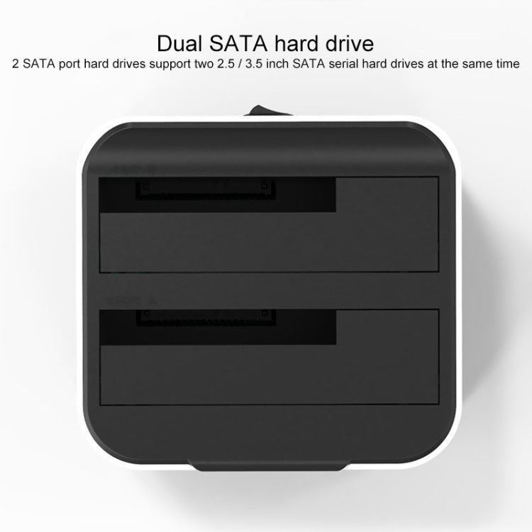 Base para disco duro Blueendless de 2,5/3,5 pulgadas SATA USB 3.0 de 2 bahías